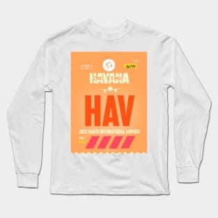 HAV HAVANA CUBA AIRPORT Long Sleeve T-Shirt